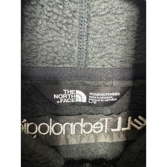 The North Face Ladies Large Sweater Fleece Jacket Black Heather Full Zip Dell - Picture 8 of 14